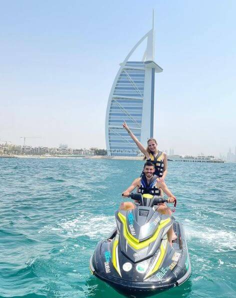 Pierre Lees-Melou and his girlfriend celebrating 28th birthday in Dubai.